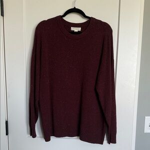 Treasure & Bond Women's Burgundy Crew Neck Sweater